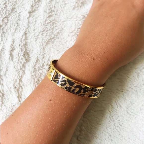 Coach Animal Print Gold Mutli-Brown Bangle - Picture 4 of 7